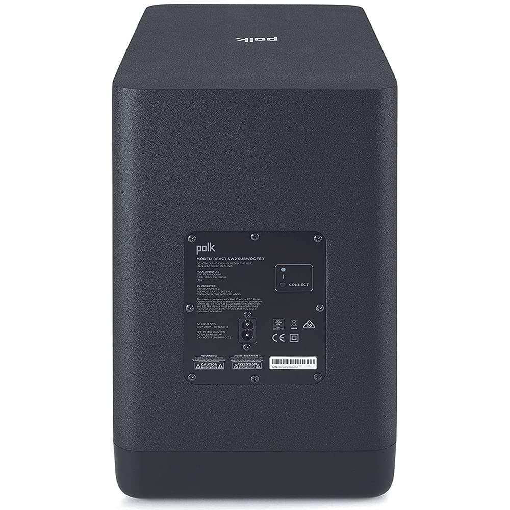 Polk Audio Polk Audio React 7\" Wireless Subwoofer - Designed to Add Deep, Impactful Bass to Polk React Soundbar, Bass Adjust EQ, Amazon Alexa Compatible