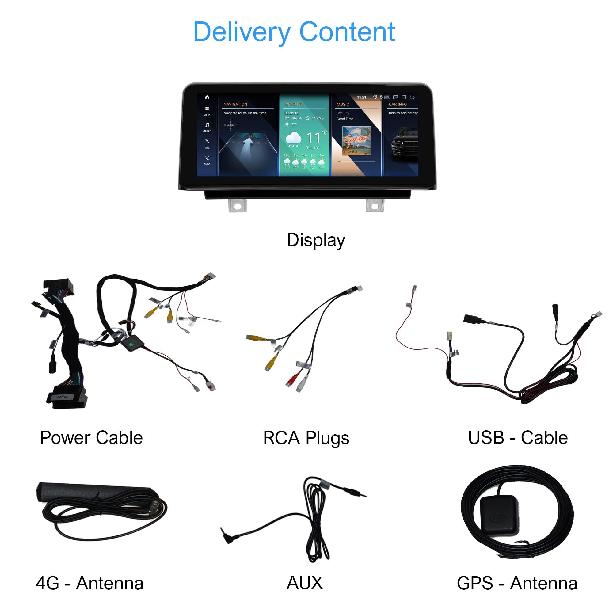 TAFFIO Compatible with: BMW F30 F31 F32 F34 F35 F36 EVO 10.25" Touchscreen Android GPS Navi Carplay