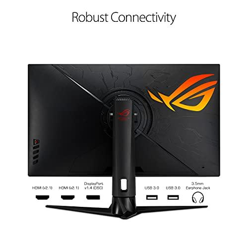 ASUS ASUS ROG Swift PG32UQ 32” 4K HDR 144Hz DSC HDMI 2.1 Gaming Monitor, UHD (3840 x 2160), IPS, 1ms, G-SYNC Compatible, Extreme Low Motion Blur Sync, Eye Care, DisplayPort, USB, DisplayHDR 600