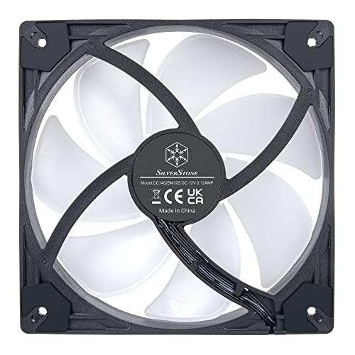 SilverStone Technology SilverStone Technology Vista 140 ARGB Performance Enhanced 140mm PWM Fan with Addressable RGB (ARGB), SST-VS140B-ARGB