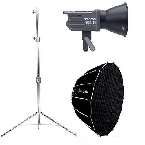 Aputure Aputure Amaran 200d S with Light Dome SE Softbox and 2.8m Light Stand Kit, 200W 5600K Daylight Bowens Mount Led Video Light App Control for Photography