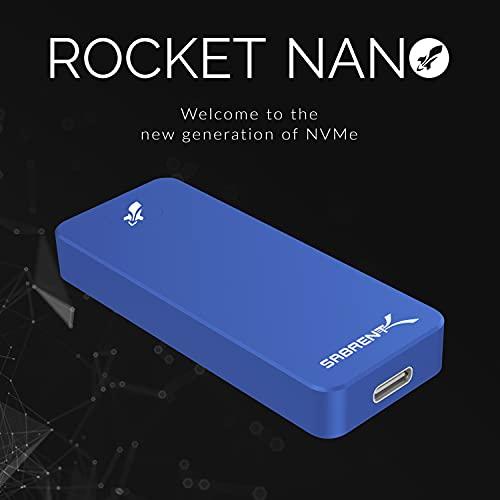 SABRENT SABRENT 2TB Rocket Nano External Aluminum SSD (Blue) (SB-2TB-NANO-BLU)