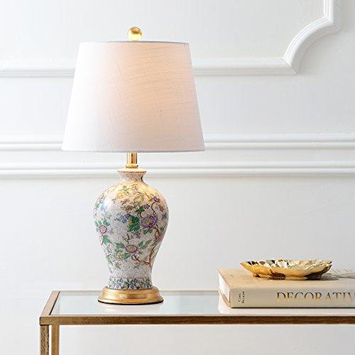 JONATHAN Y JONATHAN Y JYL3009A Grace 24" Floral LED Table Lamp Classic Cottage Bedside Desk Nightstand Lamp for Bedroom Living Room Office College Bookcase LED Bulb Included, Multicolor