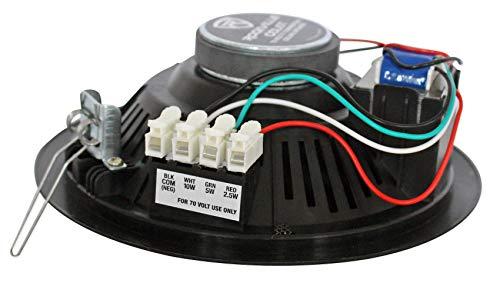 Rockville Rockville 70V 6" Commercial Ceiling Speakers 4 Restaurant/Office, (CCL6T BLACK)