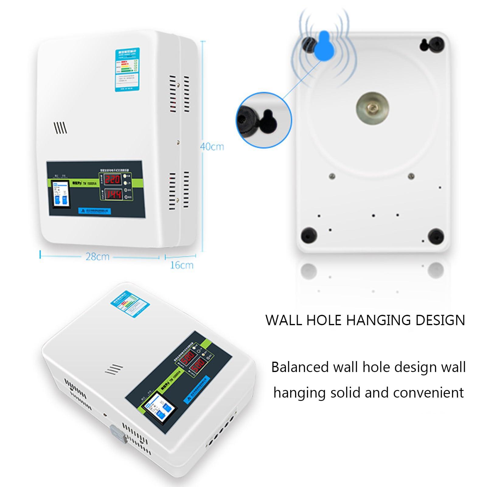 DirectNine Basics Automatic Voltage Regulator,6800/15000VA Single AC Voltage Stabilizer Output 220V Ultra Low Stabilizer Power Supply for Small Household Appliances,6800W