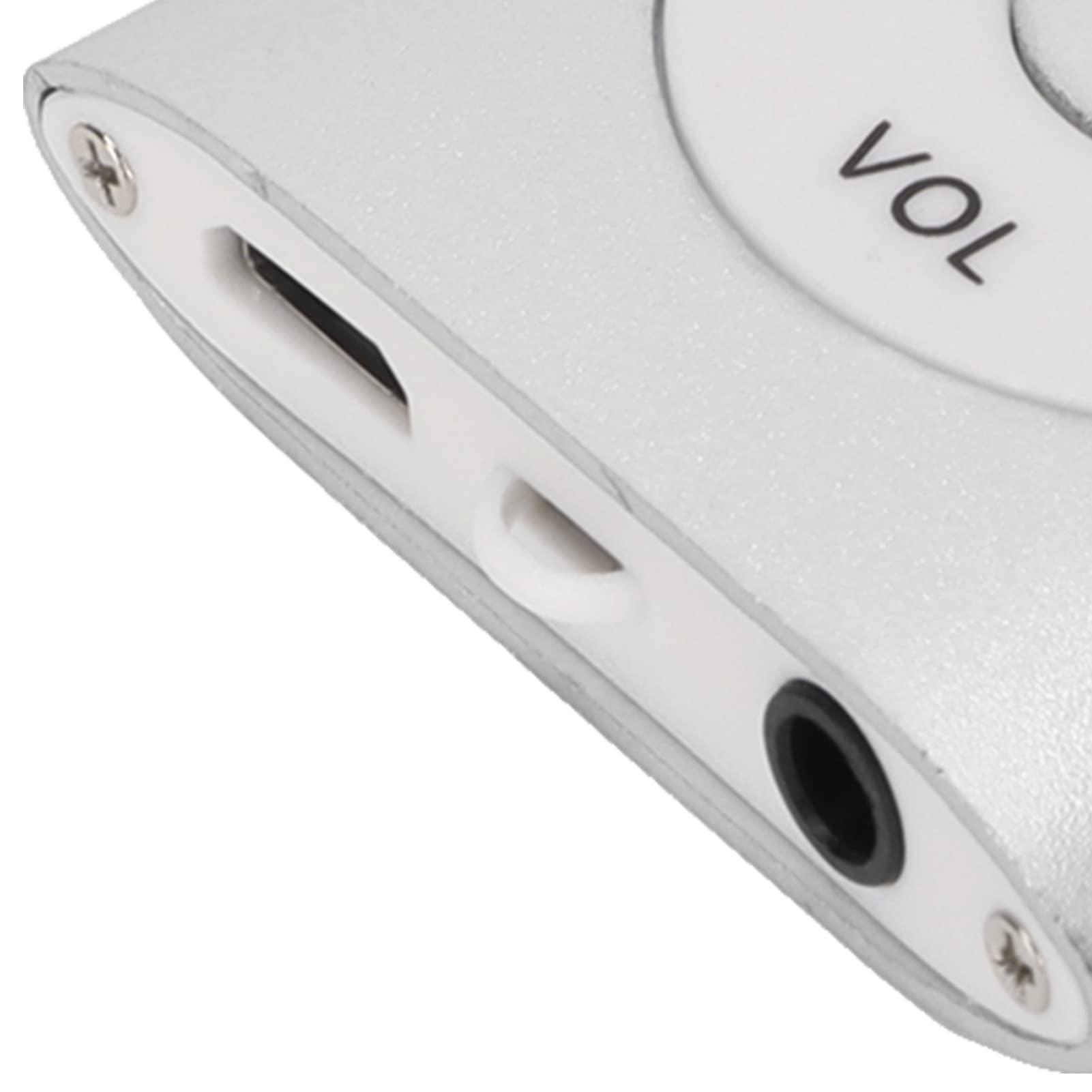 Tbest Portable MP3 Music Player,MP3 Player Stylish Multifunctional Lossless Sound Slim 1.8 Inch LCD Screen Portable MP3 Music Player(Silver)