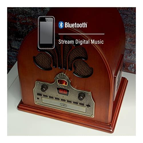 Crosley Crosley CR32D-PA Cathedral Retro AM/FM Tabletop Radio with Bluetooth Receiver and CD Player, Paprika