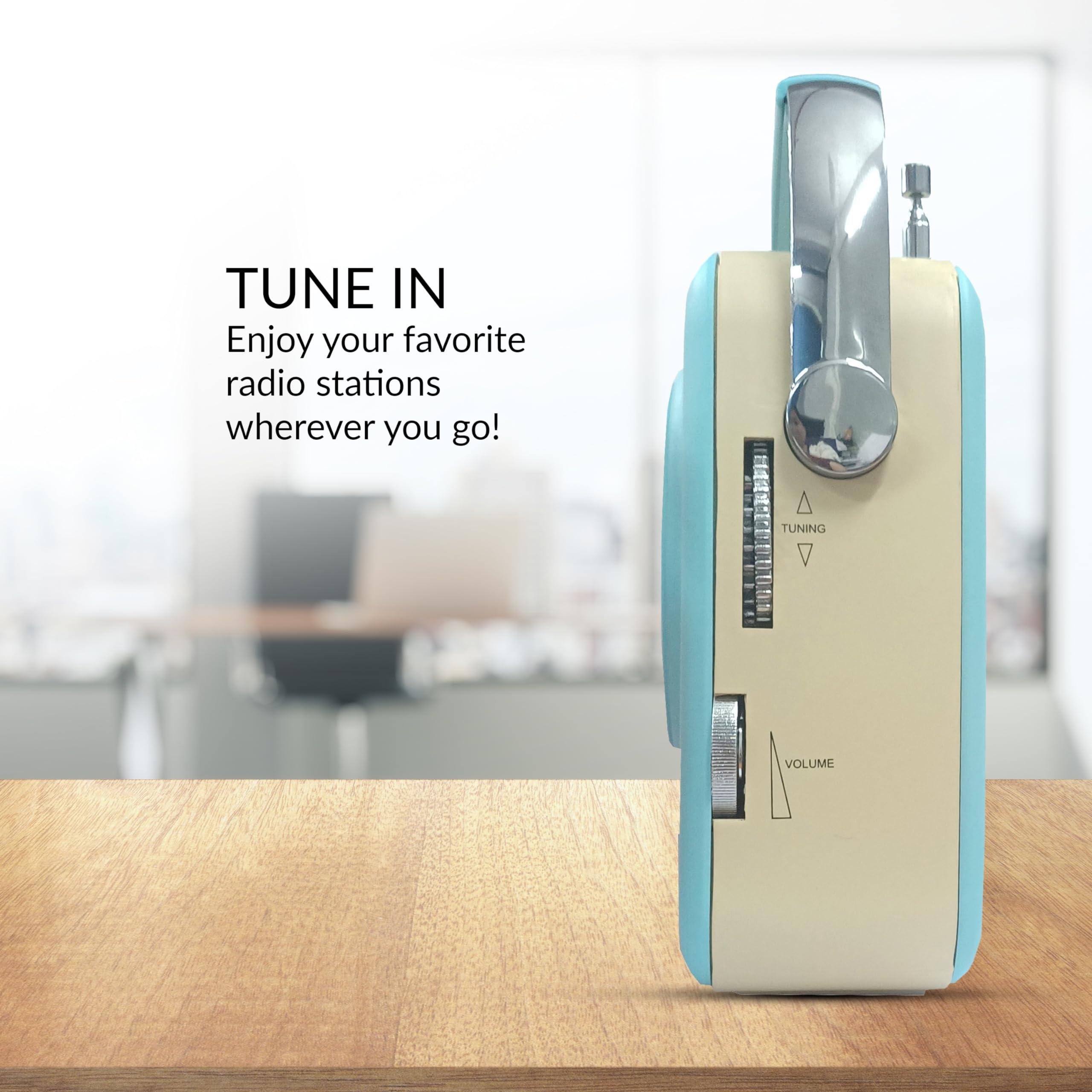 Supersonic Supersonic SC-1201BT Retro Portable Bluetooth Speaker with Vintage Vibes, AM/FM Radio, USB/SD Card/AUX Inputs, in a Cute Old Fashion Style for Kitchen Desk Bedroom Decor Aesthetic Gift for Friend