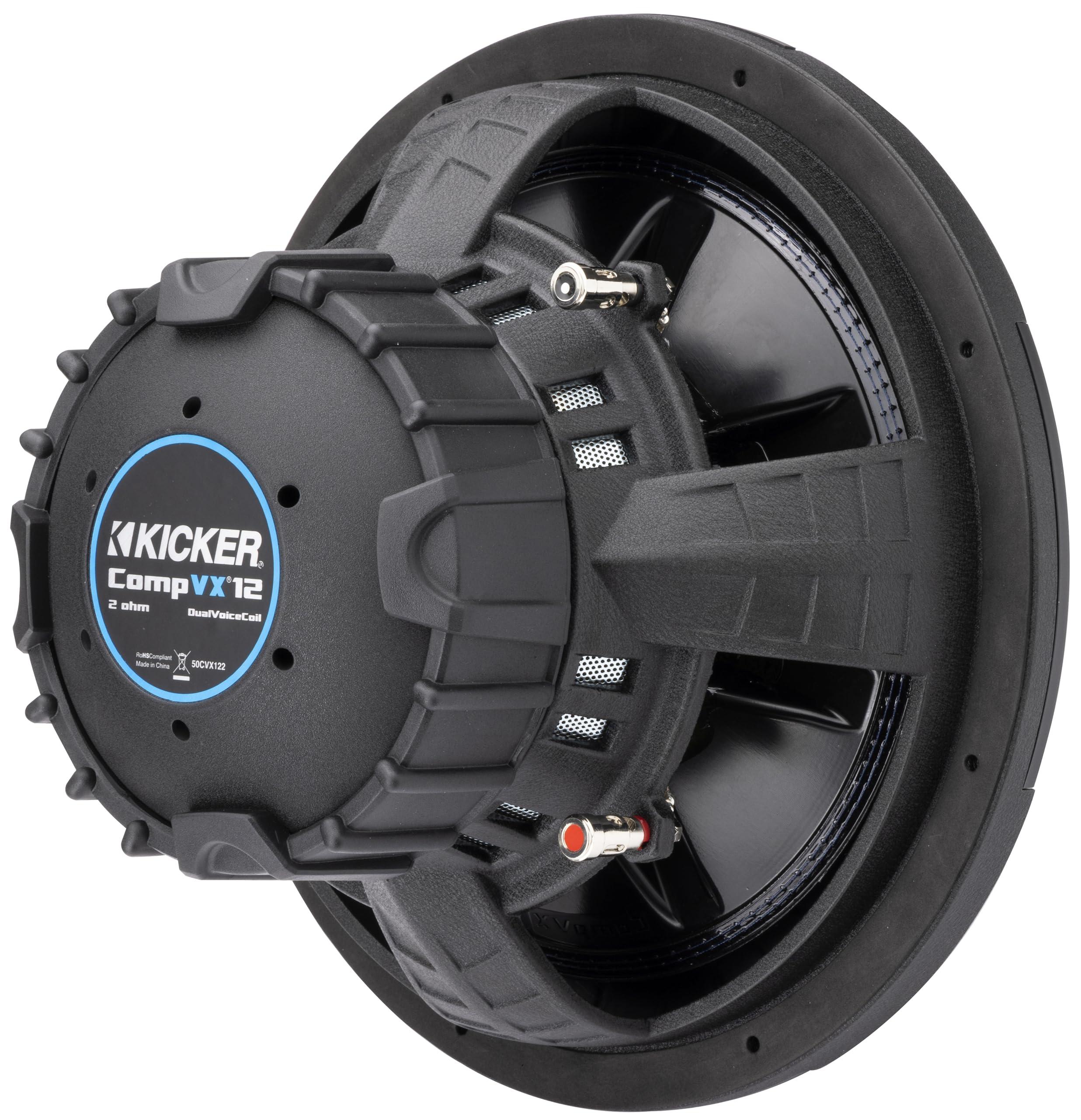 KICKER Kicker 50CVX124 CompVX 12-Inch Subwoofer, Dual 4-Ohm