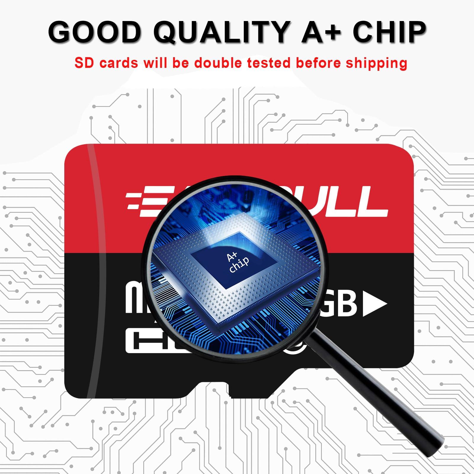 EASTBULL EASTBULL 4GB 10-Pack of Micro SD Card, 4GB SD Cards Pack Full HD Video 90MB/s UHS-I U1 Micro SDHC Class 10 for Surveillance Security Cam (10 Units and 2 Adapters)