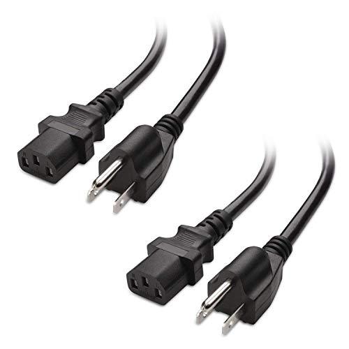 Cable Matters Cable Matters 1-Pack DVI to DVI Cable with Ferrites (DVI Dual Link Cable, DVI D Cable) 10 Feet & 2-Pack 16 AWG Heavy Duty 3 Prong Computer Monitor Power Cord