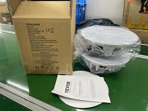 VEVOR VEVOR 2 PCs 8 Inch in Ceiling Speakers, 100W Flush Mount Ceiling & in-Wall Speakers System with 8" Woofer,1" Tweeter, for Home Kitchen Living Room Bedroom or Covered Outdoor Porches
