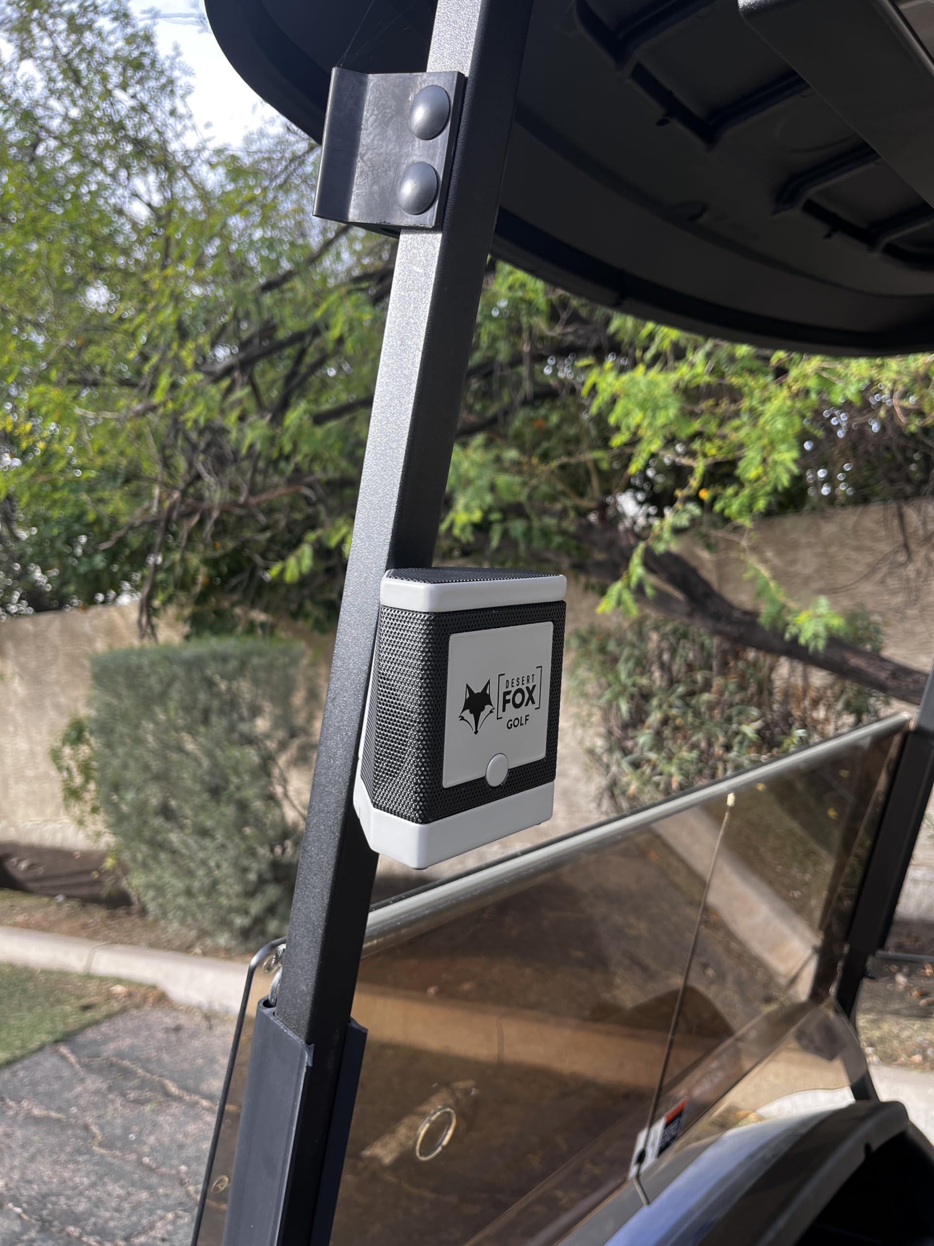 Desert Fox Desert Fox DJ-10 Wireless Golf Speaker - Bluetooth Speaker Built Specifically for Golf - Magnetic Attachment to Golf Cart (Gray)