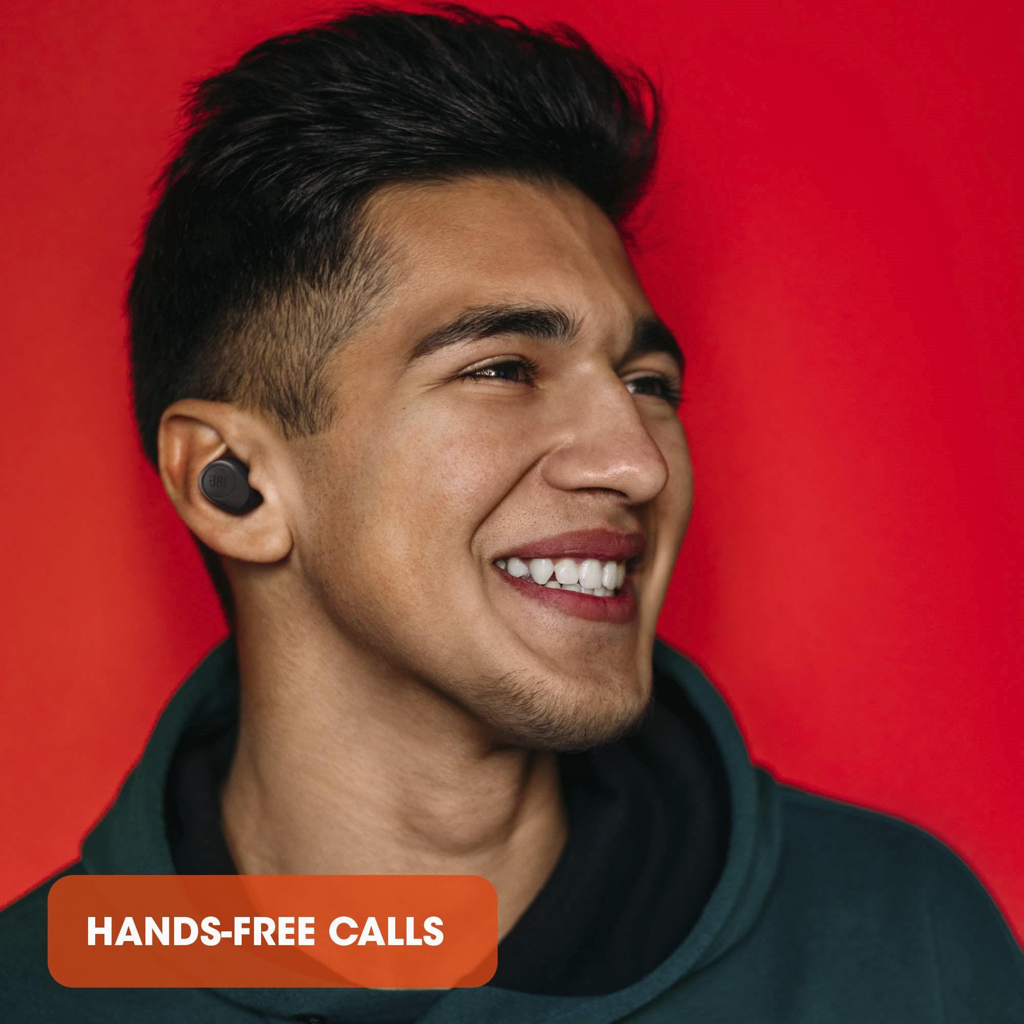 JBL JBL Vibe 100 TWS True Wireless In-Ear Headphones w/Charging Case - Black (Renewed)