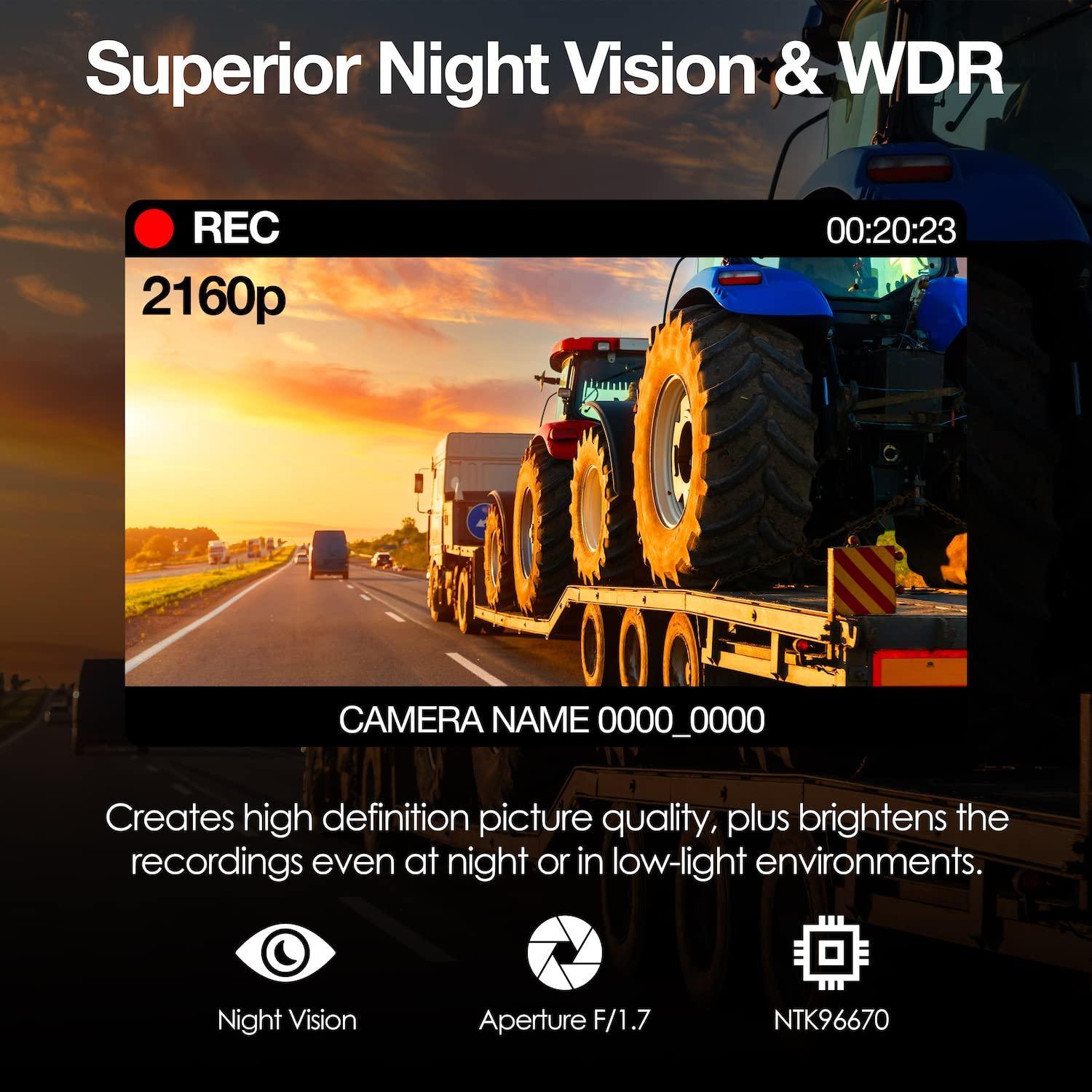 RexingUSA RexingUSA V1-4K Ultra HD GPS Dash Cam 2.4 LCD, Wi-Fi, 170 Wide Angle, G-Sensor, WDR, Loop Recording, Supercapacitor, Mobile App, CPL Filter, Supports 256GB