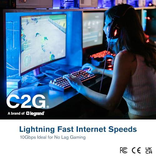 C2G 10ft (3m) Cat6a Snagless Unshielded (UTP) Slim Ethernet Network Patch Cable - Pink