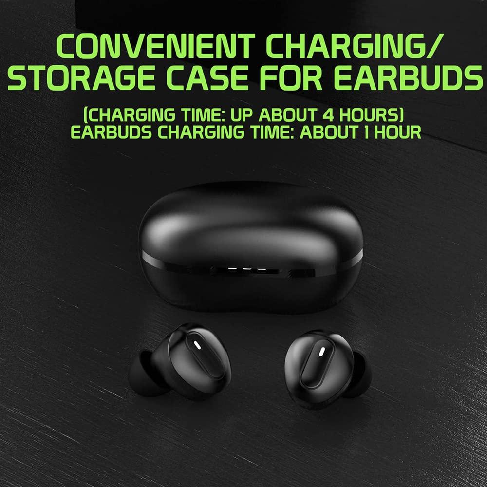 Works for Galaxy S10 Plus Wireless V5.1 Bluetooth Earbuds Compatible with Samsung Galaxy S10 Plus with Extended Charging Pack case for in Ear Headphones. (V5.1 Black)