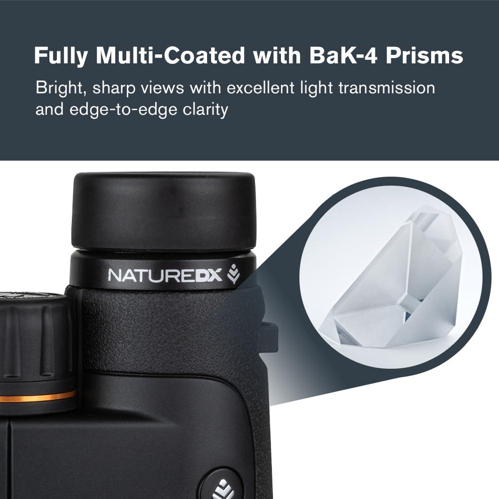 Celestron Celestron - Nature DX 8x42 Binoculars Ideal for Birding and Outdoors 42mm Objective Lenses Wide 7.4 Field of View BaK-4 Prisms Fully Multi-Coated Waterproof and Fogproof