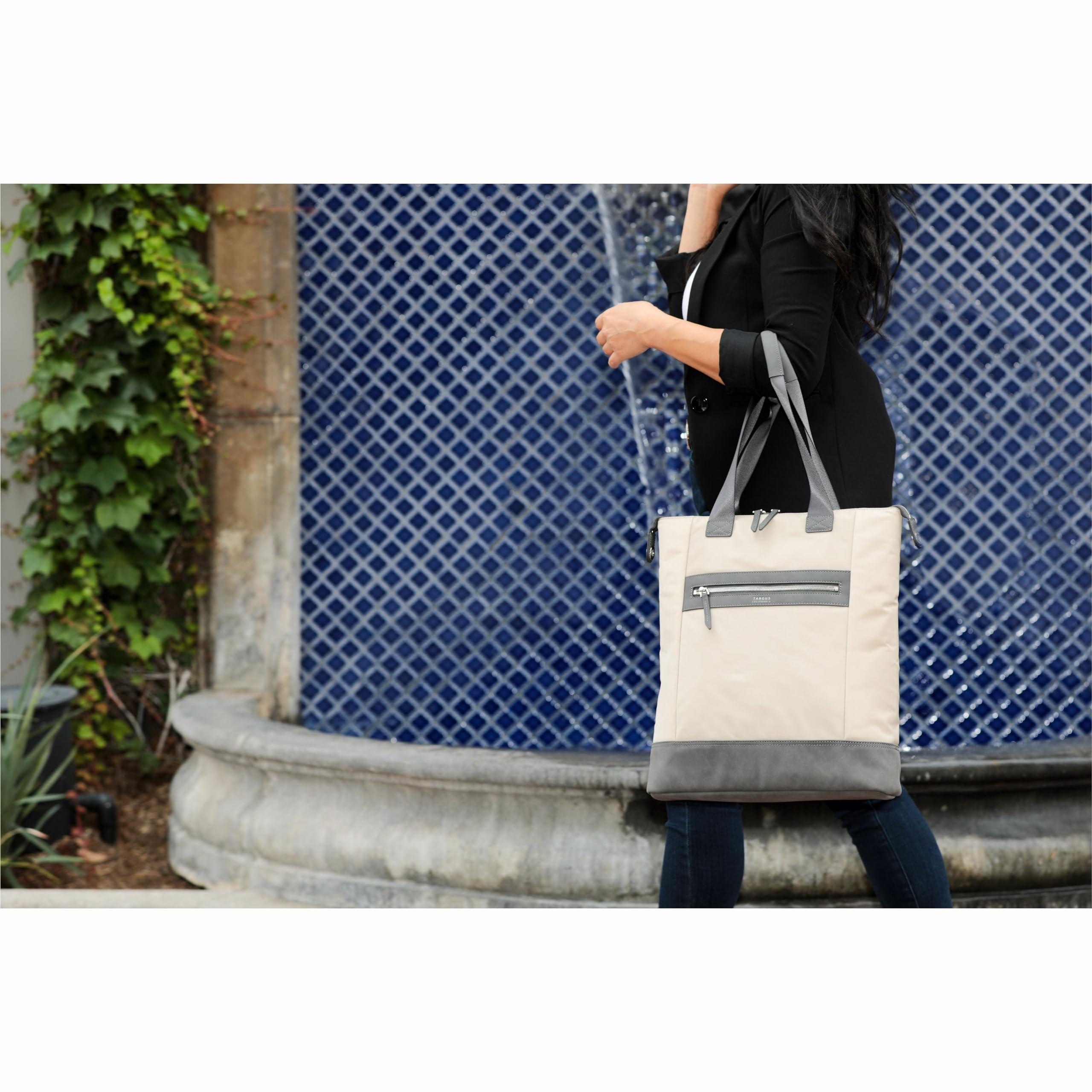 Targus Targus+Newport+3+North%2fSouth+Nylon+Tote+With+15%22+Laptop+Pocket%2c+11-15%2f16%e2%80%9dH+x+19%e2%80%9dW+x+1-13%2f16%e2%80%9dD%2c+Tan