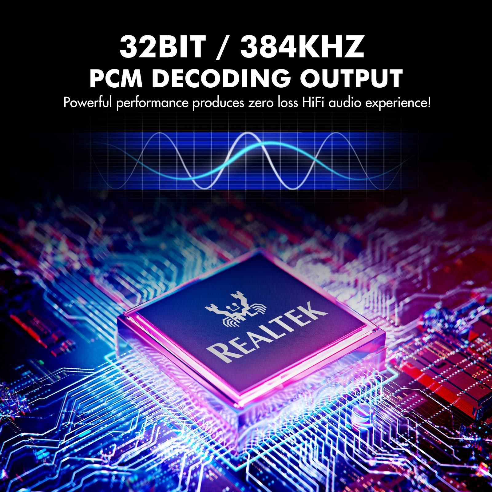 WKWZY WKWZY 32Bit USB C DAC AMP Headphone Adapter Portable Amplifier Male to Female 3.5mm Audio Cable Premium Sound Enhancer for Phones iPad Pro MacBook Switch PS5 Black