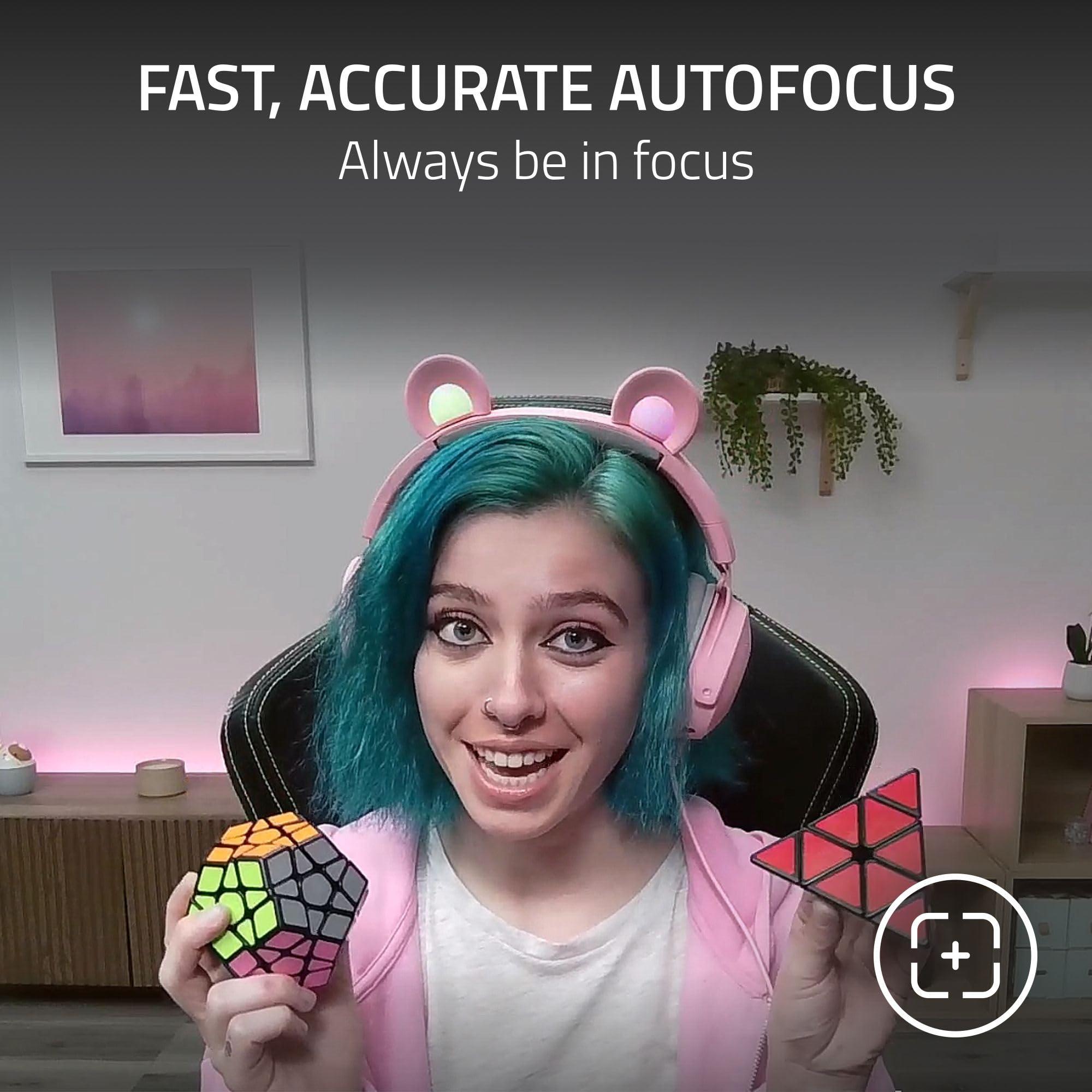 Razer Razer Kiyo X Full HD Streaming Webcam: 1080p 30FPS or 720p 60FPS - Auto Focus - Fully Customizable Settings - Flexible Mounting Options - Works with Zoom/Teams/Skype Conferencing Video Calling