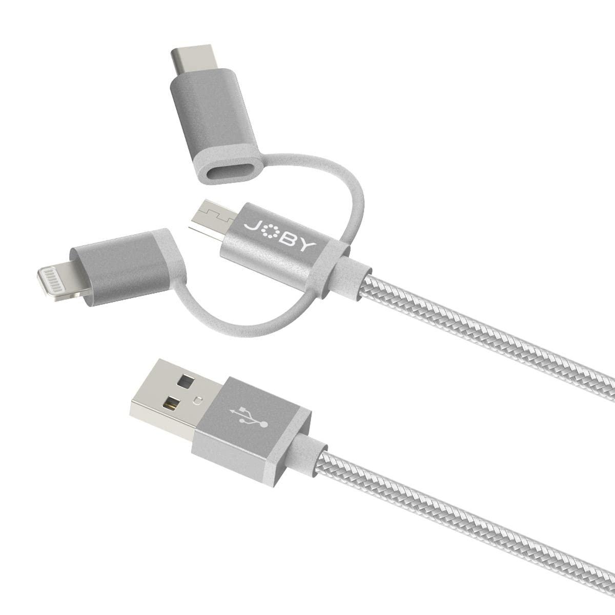 Joby Joby 3.9' 3-in-1 Universal Charge and Sync Cable, Space Gray