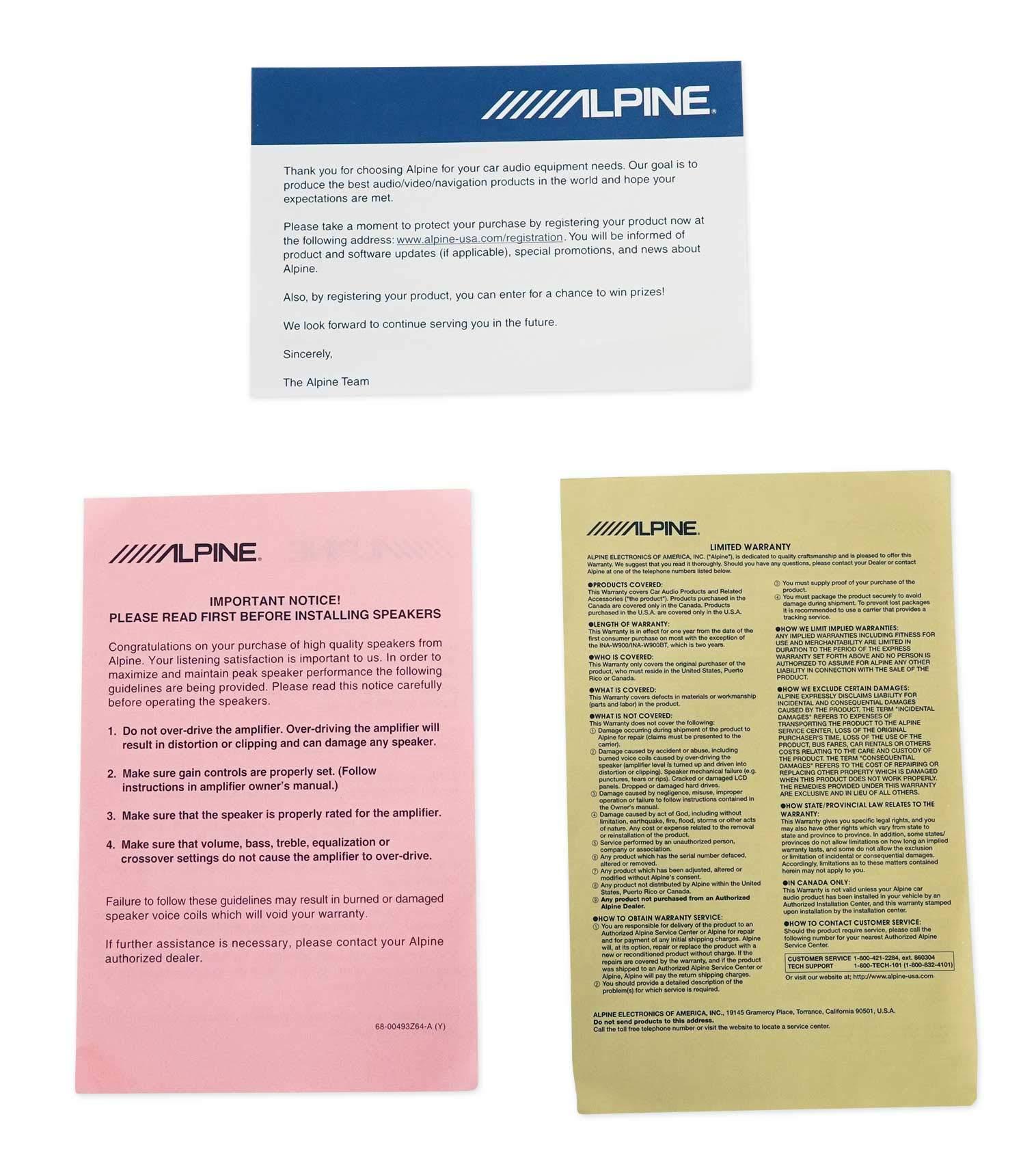 Alpine Alpine S-SB10V Loaded 10\" 600w S-W10D4 Sub Enclosure Box Bundle with ALPINE S-A60M 600 Watt RMS Mono Car Audio Amplifier Subwoofer Amp Class-D and Rockville RWK41 4 Gauge Car Amp Wiring Kit (3 Items)