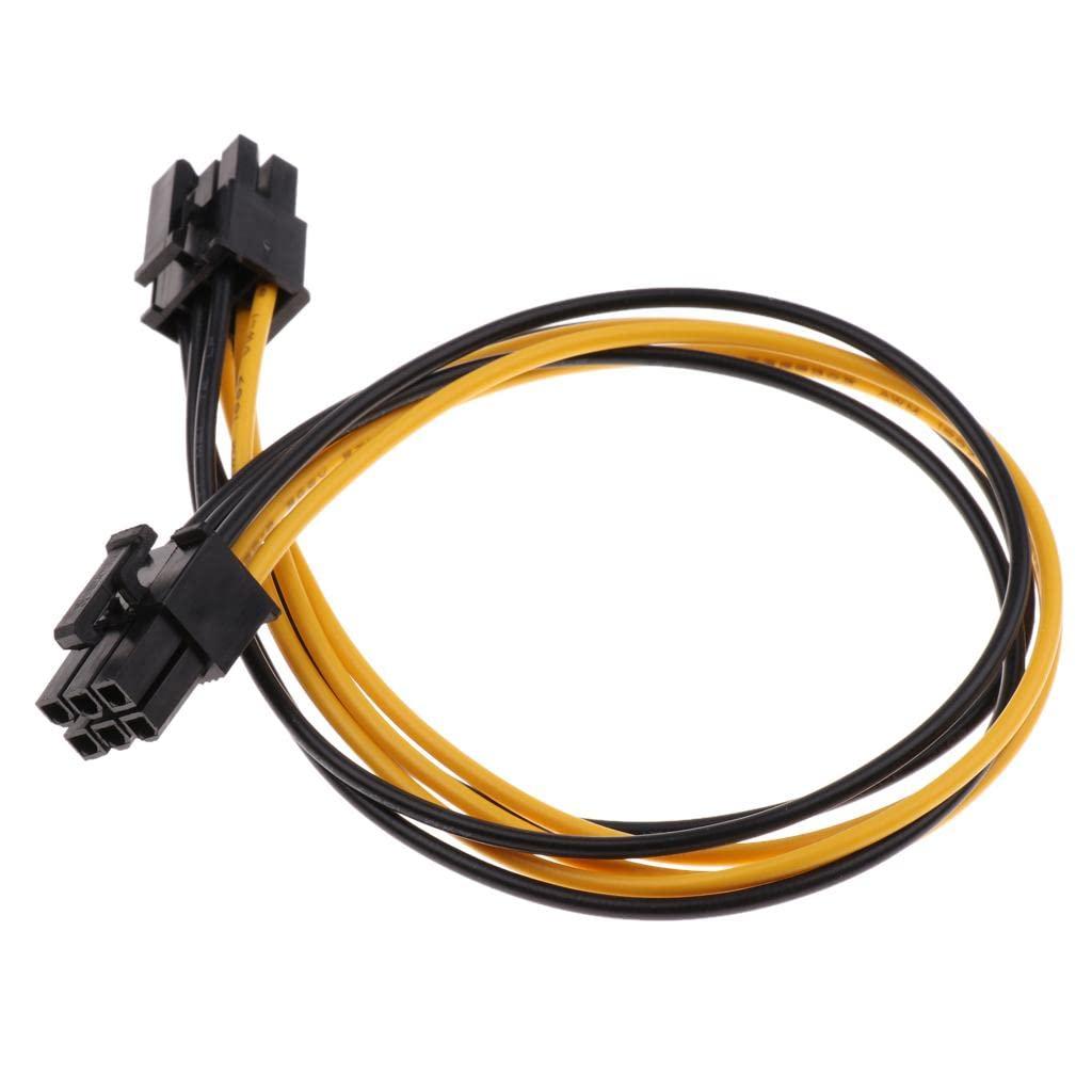 MagiDeal MagiDeal Power Extension Cable 6 Pin to 6 Pin Cable Multifunction Easy to Mount Parts PCI E 6 Pin Male to 6 Pin Male for Graphics Card