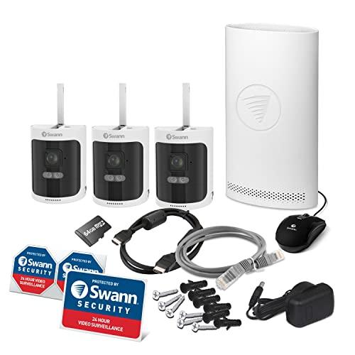 Swann AllSecure600 3 Camera 8 Channel 2K Wire-Free HD Wireless NVR Security System