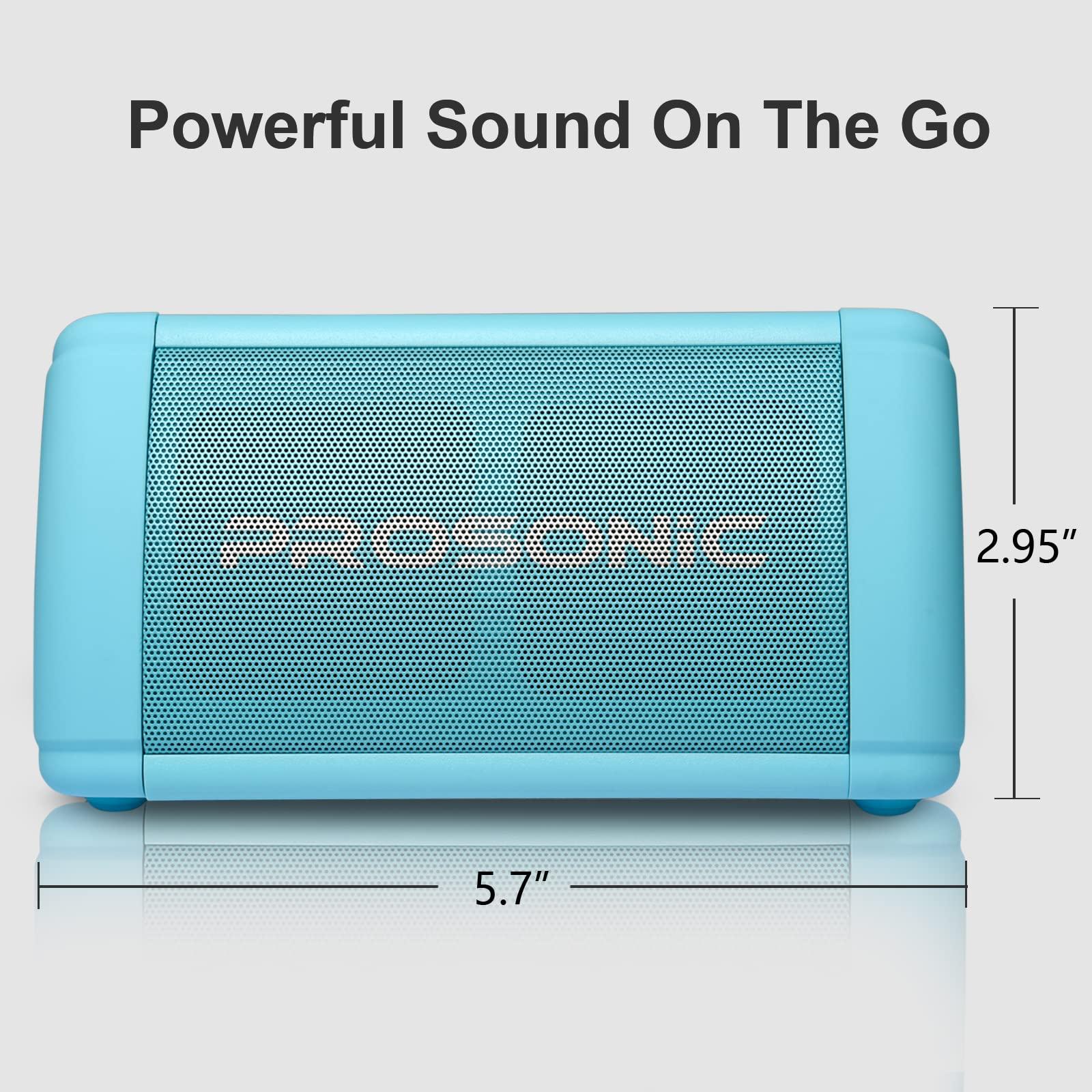 P Prosonic Prosonic BT3 Portable Wireless Bluetooth Speaker with 10W Stereo Sound & Bass Boost -Rich Sound & Intense Bass -Bluetooth 5.0 -Microphone -IPX5 -in & Outdoor Speaker (Blue)