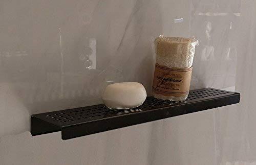 Royal Drains SereneDrains Stainless Steel Rectangular Bathroom Shelf Traditional Square 16” Oil Rubbed Bronze Wall Mount Shower Shelf for Bathroom Kitchen Hardware Included