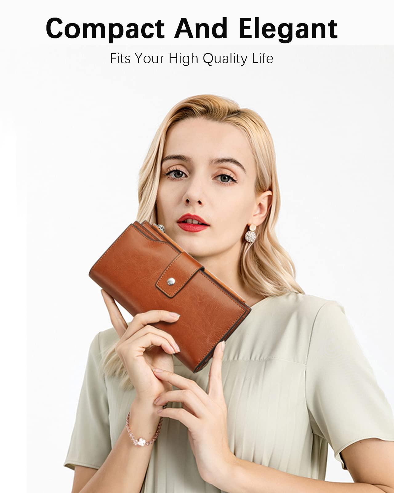 BOSTANTEN BOSTANTEN Womens Leather Laptop Tote & Womens Leather Wallets