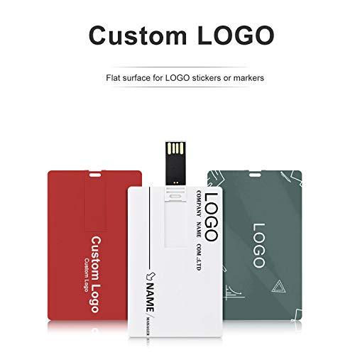 KEXIN KEXIN USB Flash Drives Credit Card Bank Card Shape Flash Drive Memory Stick Key Credit 2GB 2G USB Drive - Bulk Flash Drives - 50 Pcs (White Card)