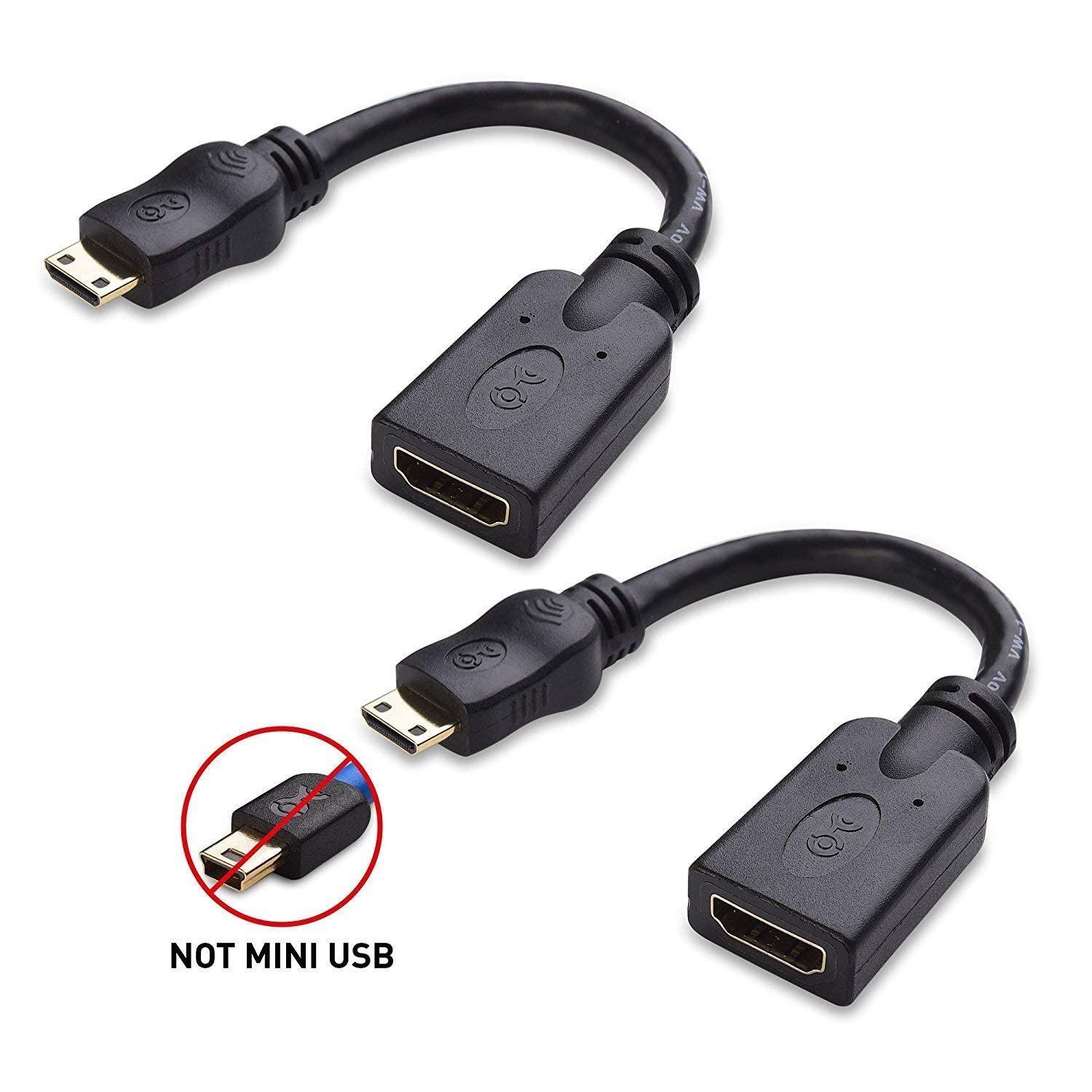 Cable Matters Cable Matters High Speed HDMI to Micro HDMI Cable (Micro HDMI to HDMI) 4K Resolution Ready - 10 Feet & 2-Pack Mini HDMI to HDMI Adapter