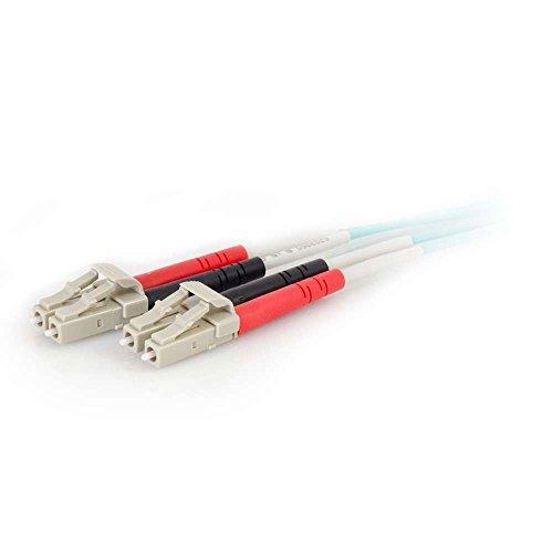 C2G C2G 01004 OM4 Fiber Optic Cable - LC-LC 50/125 Duplex Multimode PVC Fiber Cable, Aqua (26.2 Feet, 8 Meters)