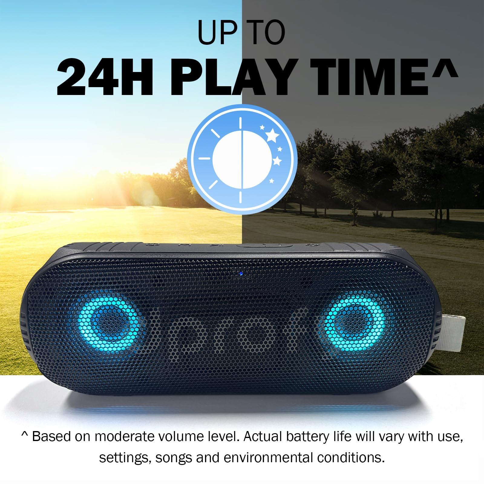 Dprofy Dprofy New Play 2 Rounds of Golf, Magnetic Bluetooth Golf Speaker Golf Cart Speaker, Stereo Sound Portable Pro Wireless Waterproof Speaker with Rich Bass, Golf Accessories Golf Gifts (with Light)