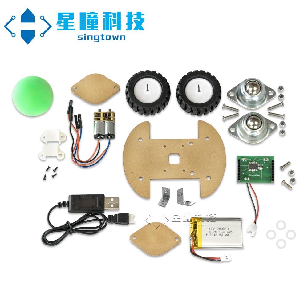 OpenMV OpenMV SingTown Smart Robotic AGV Car Kit Genuine, Auto Tracking Color Balls or Following Lines, Apply to Cam H7 Plus, Cam H7, Cam M7, Cam H7 R2