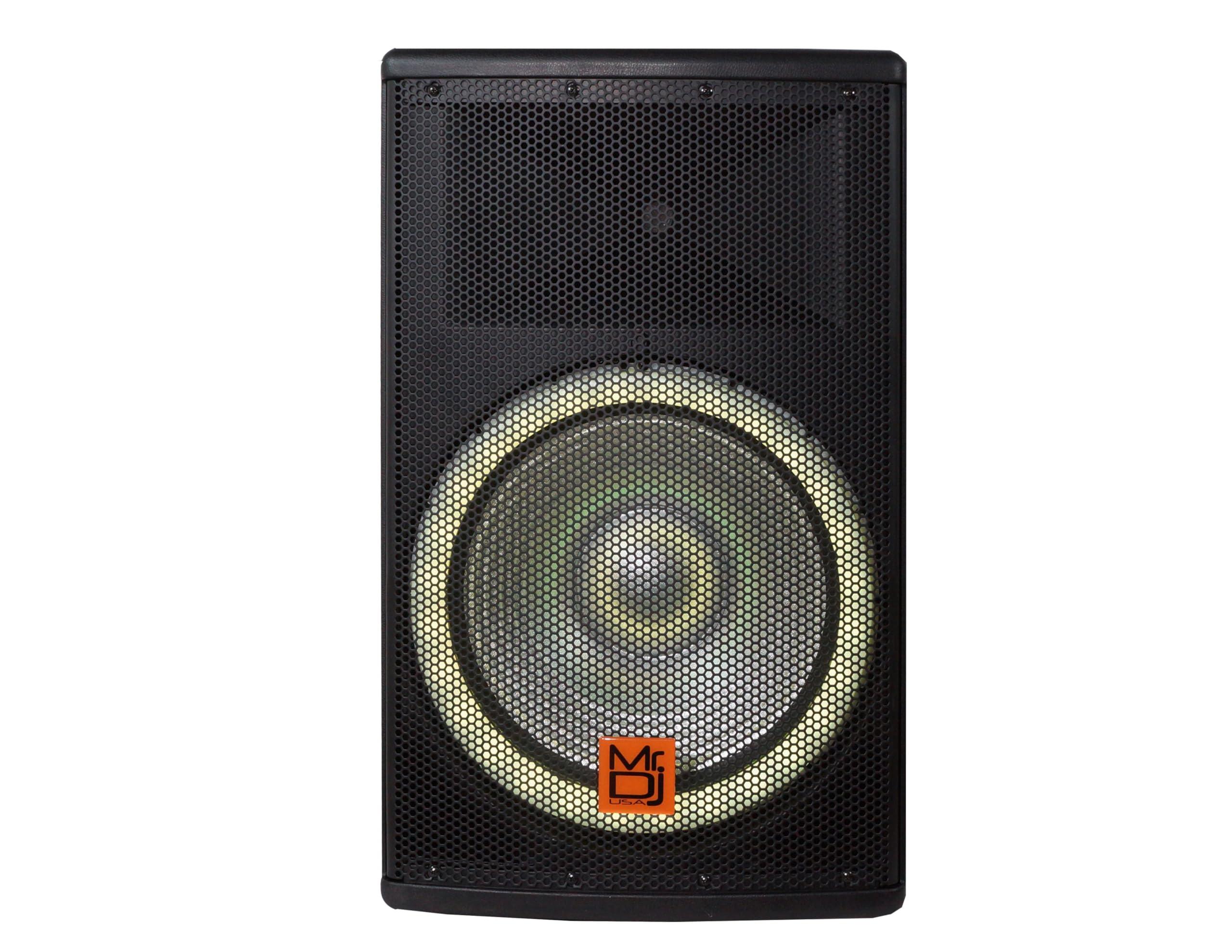 Mr. Dj MR DJ SYNERGY15 Pro Audio Indoor Outdoor Ultra Powerful DJ Bluetooth 4500W Watts Peak, 15" Inch Woofer, Rollable Trolley Speaker with Built in Media Player, FM Radio Tuner, USB, SD Card