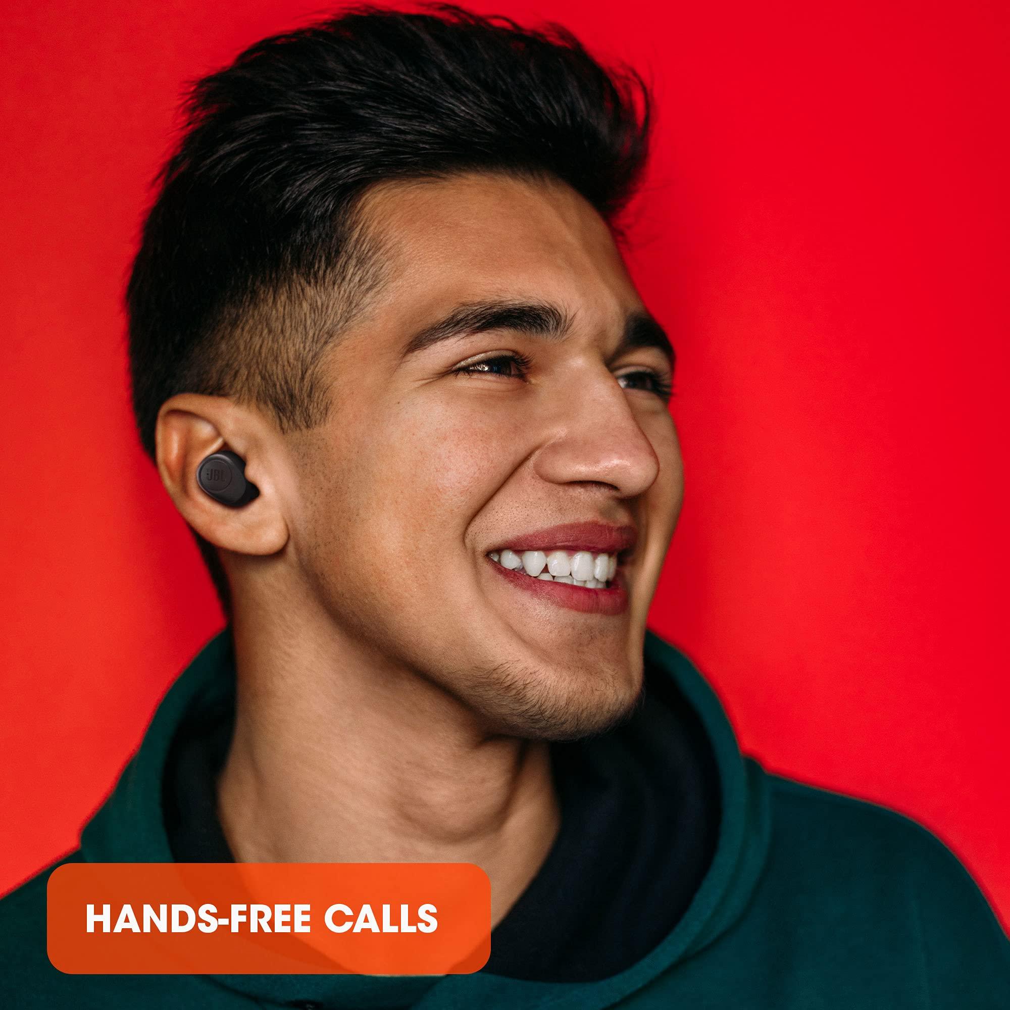 JBL JBL Vibe 100 TWS True Wireless In-Ear Headphones w/Charging Case - Black (Renewed)