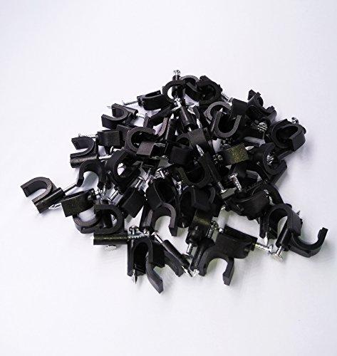 Gracilaria 100 Pack Nail in Cable Clips Ethernet Cable Nails Tacks Clips 8mm for Electrical, Ethernet, Dish Wire, Coax Cable, RG6, RG59, CAT6, RJ45 Cable