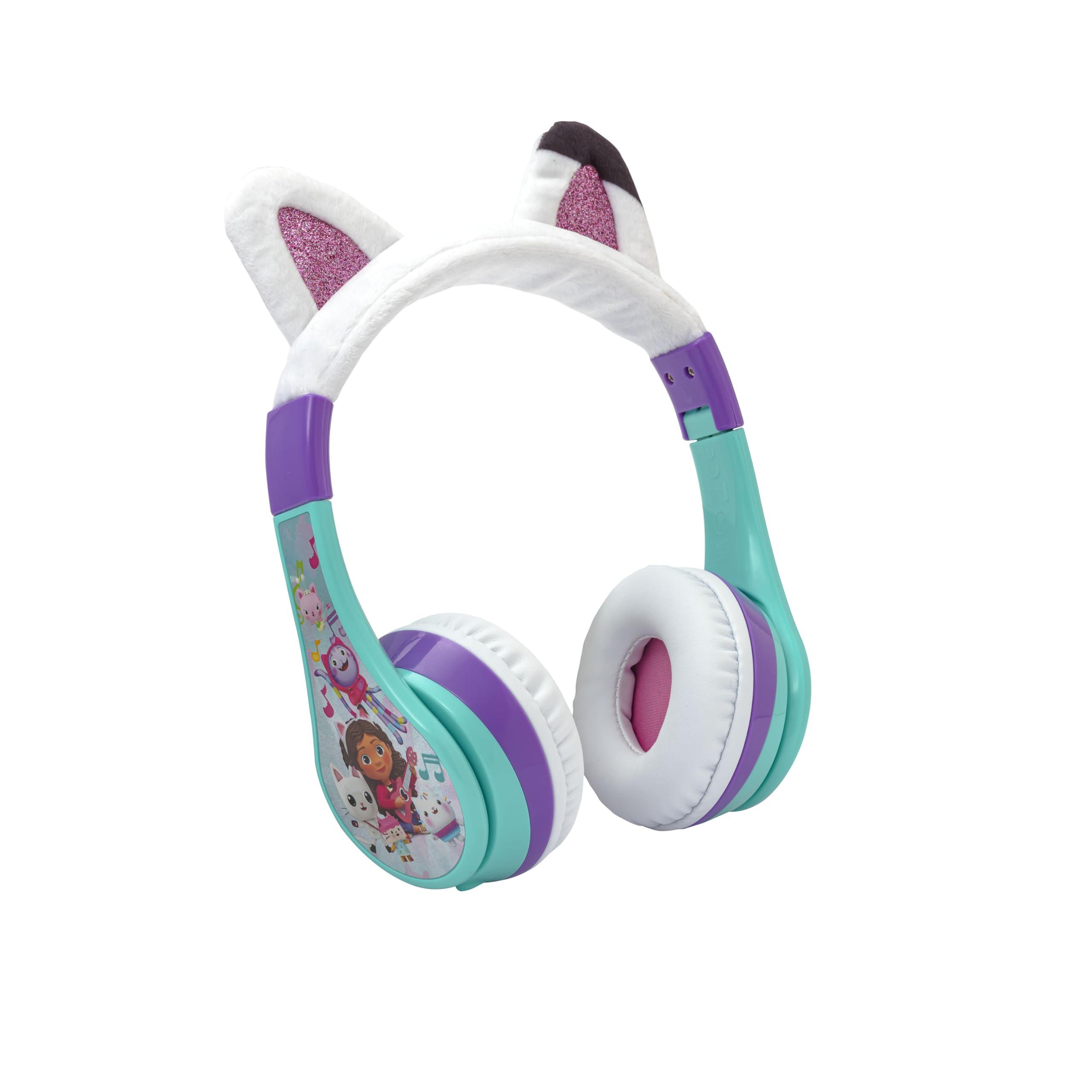 eKids eKids Gabbys Dollhouse Kids Wireless Headphones for Kids, Bluetooth Headphones with Microphone Includes Aux Cord, Kids Headphones for School, Home, or Travel
