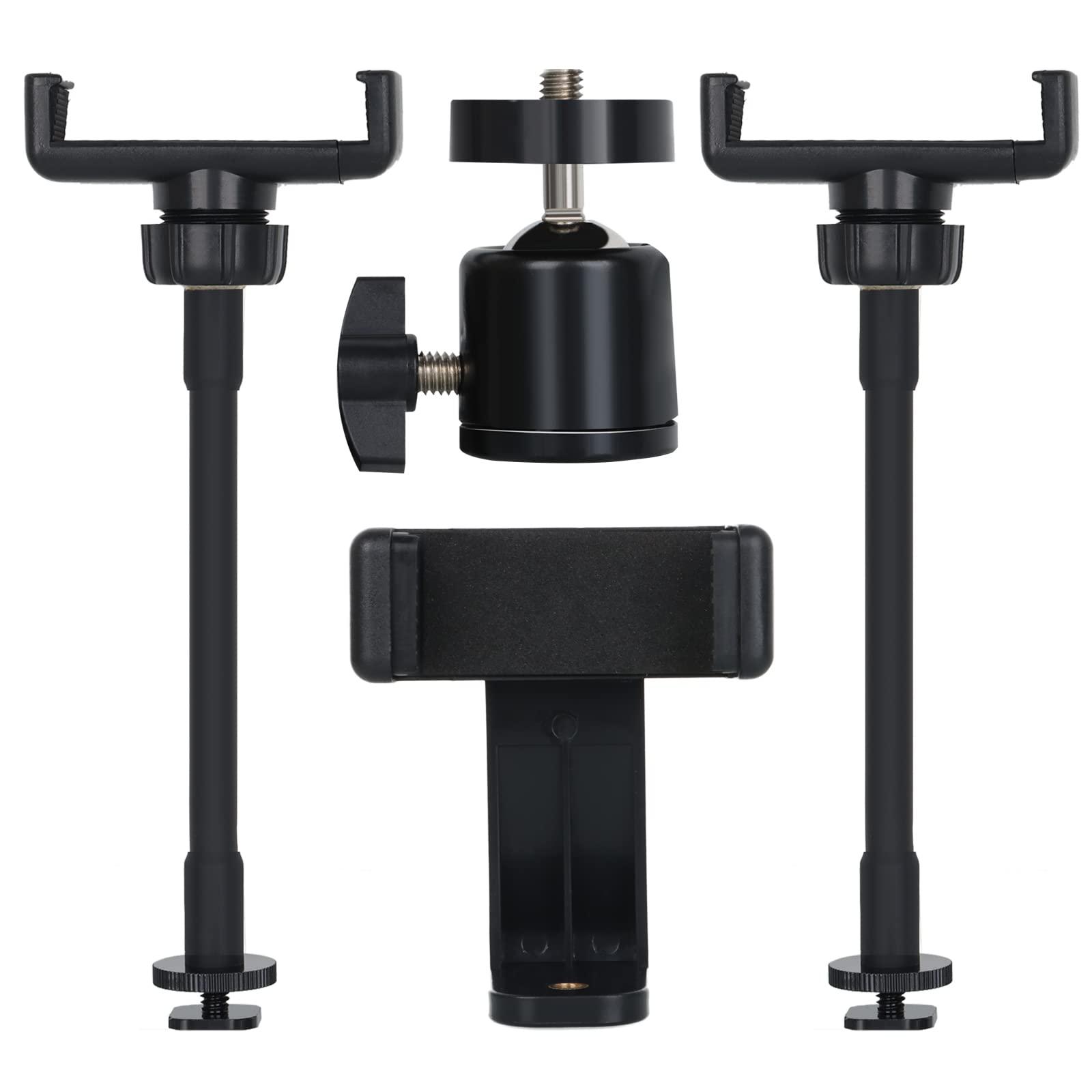 EOTO LIGHT Hot Shoe Mount Adapter, 18 inch Ring Light Accessories, 1/4" Mini Ball Head Ring Light Adapter for Cameras, Camcorders, Smartphone, Gopro, LED Video Light