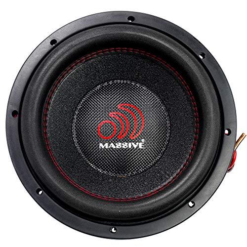 Massive Audio Massive Audio SUMMOXL104-10 Inch Car Audio Subwoofer, High Performance Subwoofer for Cars, Trucks, Jeeps - 10" Subwoofer 1500 Watt RMS, 3000w MAX Dual 4 Ohm, 3 Inch Voice Coil. Sold Individually