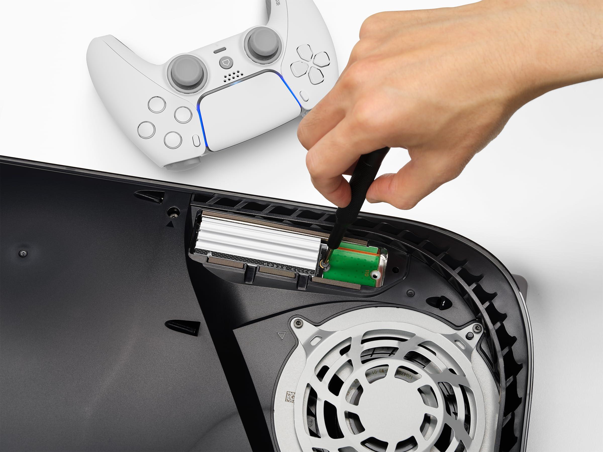 Corsair Corsair MP600 Elite 2TB M.2 PCIe Gen4 x4 NVMe SSD Optimized for PS5 Included Heatsink M.2 2280 Up to 7,000MB/sec Sequential Read High-Density 3D TLC NAND White