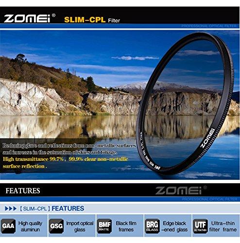 ZOMEI ZOMEI 67mm Ultra Slim CIR-PL CPL Optical Glass Pro Circular Polarizing Polarizer Camera Lens Filter with Cleaning Cloth