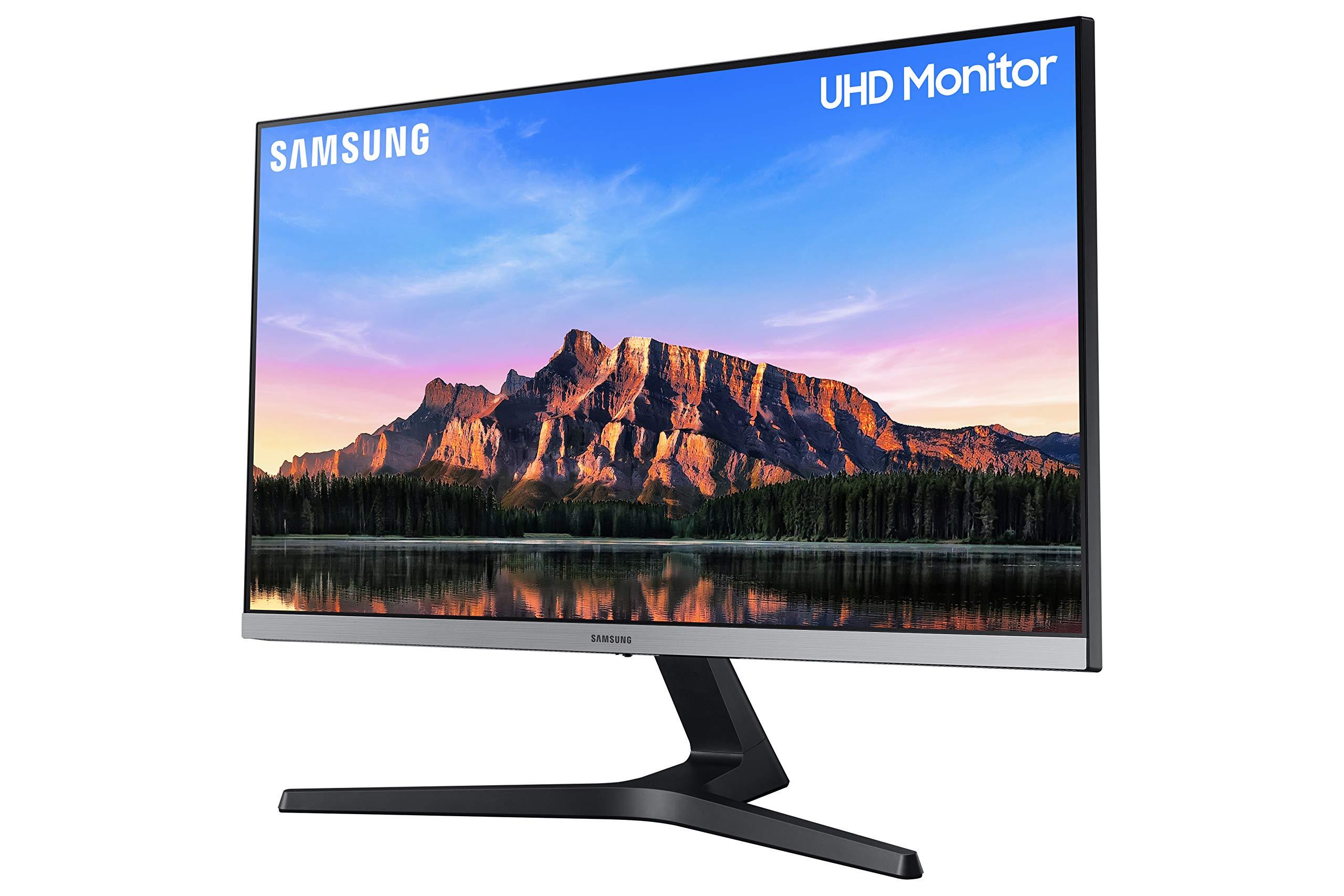 SAMSUNG Samsung 28 inch (70.8 cm) 4K UHD Monitor with Bezel Less Design and IPS Display Panel (Dark Blue Gray) - LU28R550UQWXXL