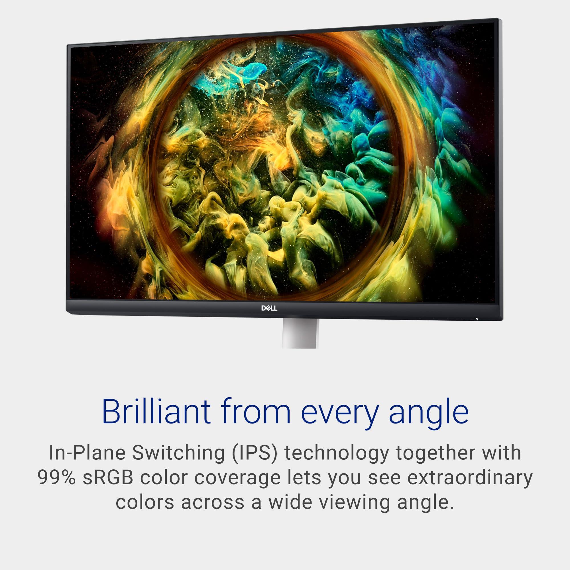 Dell Dell S2721QS Monitor 27 Inch, 4K UHD (3840 x 2160) IPS Display, Ultra-Thin Bezel, AMD FreeSync, HDMI, DisplayPort, VESA Certified - Silver