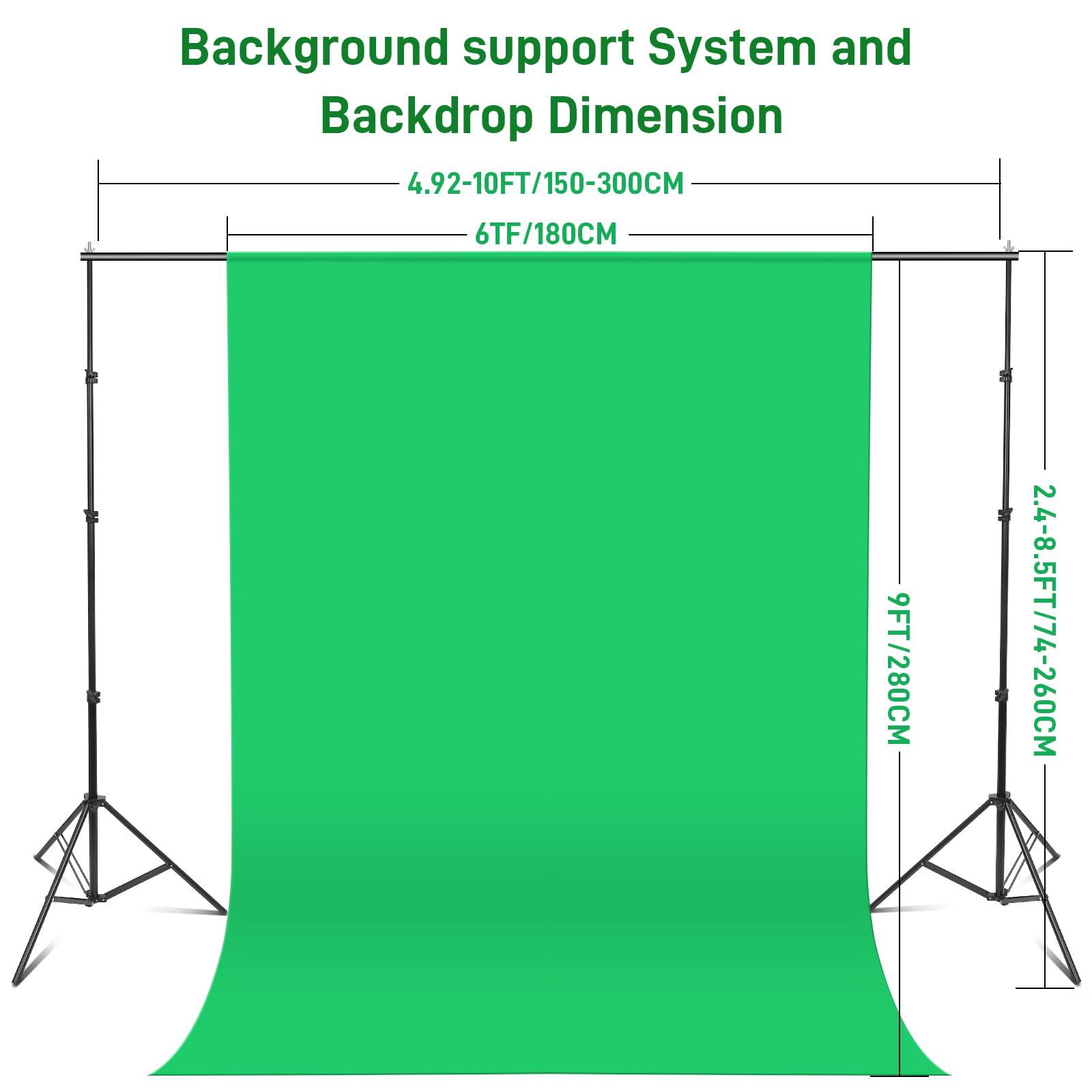 Zyernar Photography Lighting kit with Backdrops, 8.5x10ft Backdrop Stands, Zyernar LED Bulbs Umbrella Softbox Continuous Lighting, Photo Studio Equipment for Video Shoot