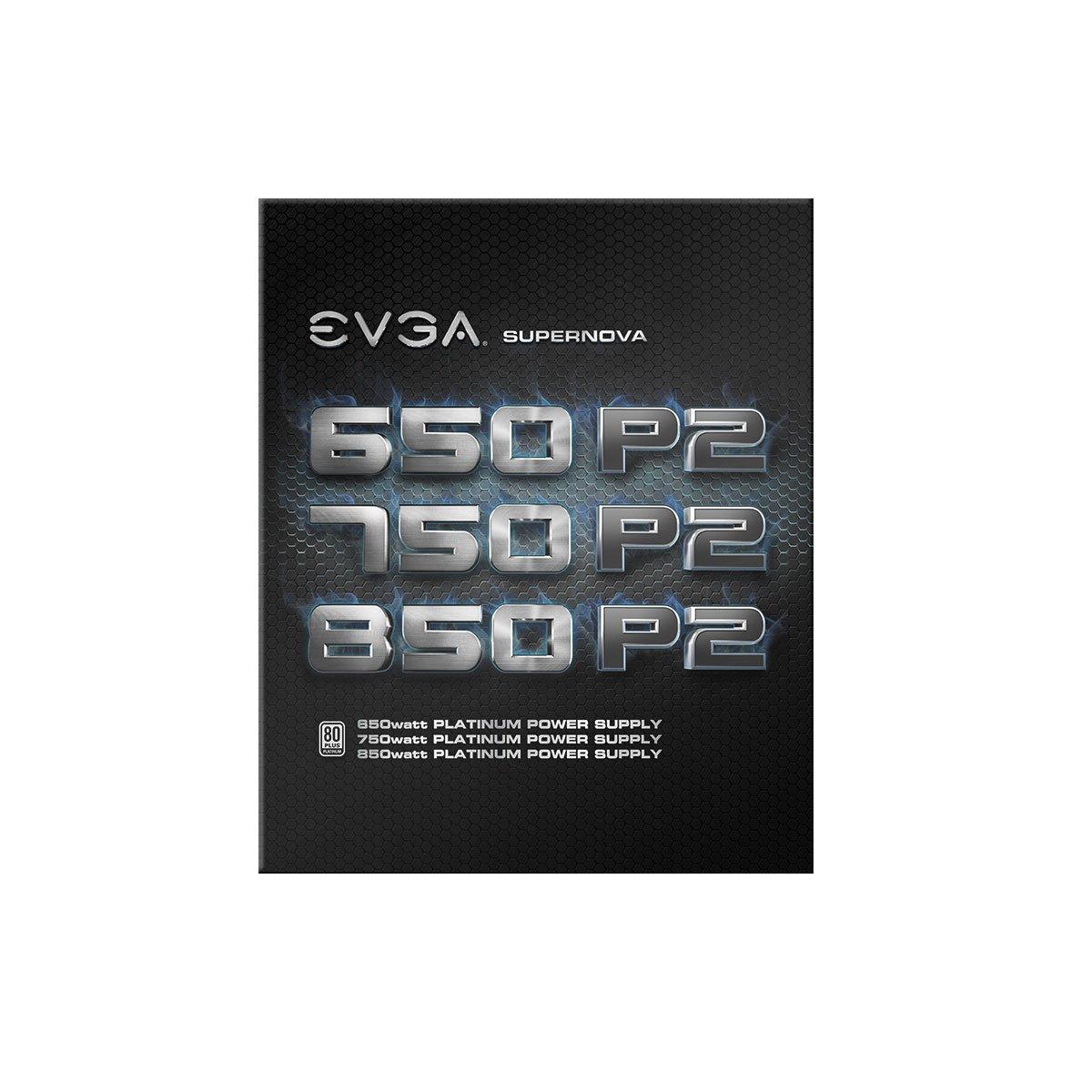 EVGA EVGA SuperNOVA 750 P2, 80+ PLATINUM 750W , Fully Modular , EVGA ECO Mode, 10 Year Warranty , Includes FREE Power On Self Tester, Power Supply 220-P2-0750-X1,Black
