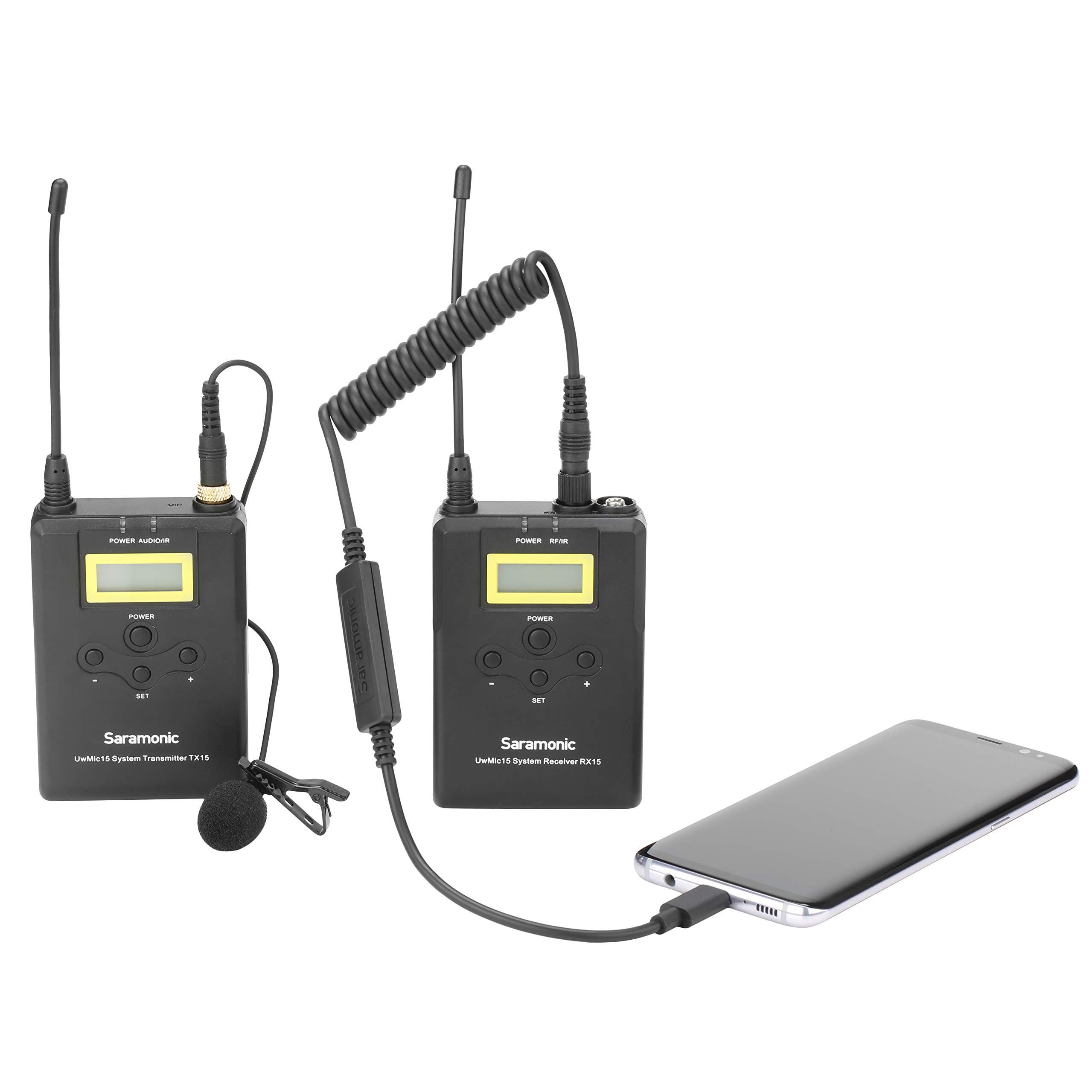 Saramonic Saramonic UTC-C35 | Locking 3.5mm TRS Male to USB Type-C Output Cable with A/D Converter for iPhone 15, Android Mobile Devices, New iPad, Computers & More